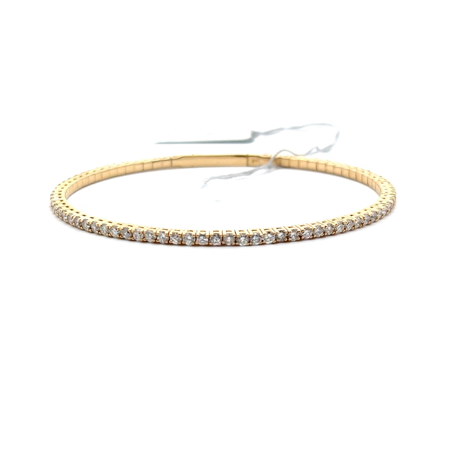 2.68 ctw Flexible Bangle | 14k Yellow Gold.