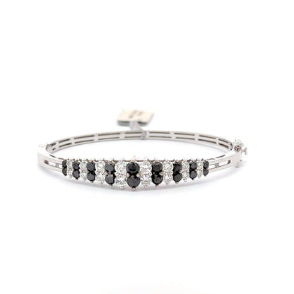 3.00 ctw Natural Diamonds & Balck Diamonds | 14K White Gold