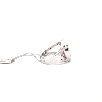 14K White Gold | 0.29 ct Natural Diamond | 0.35 ct Natural Blue Diamonds.