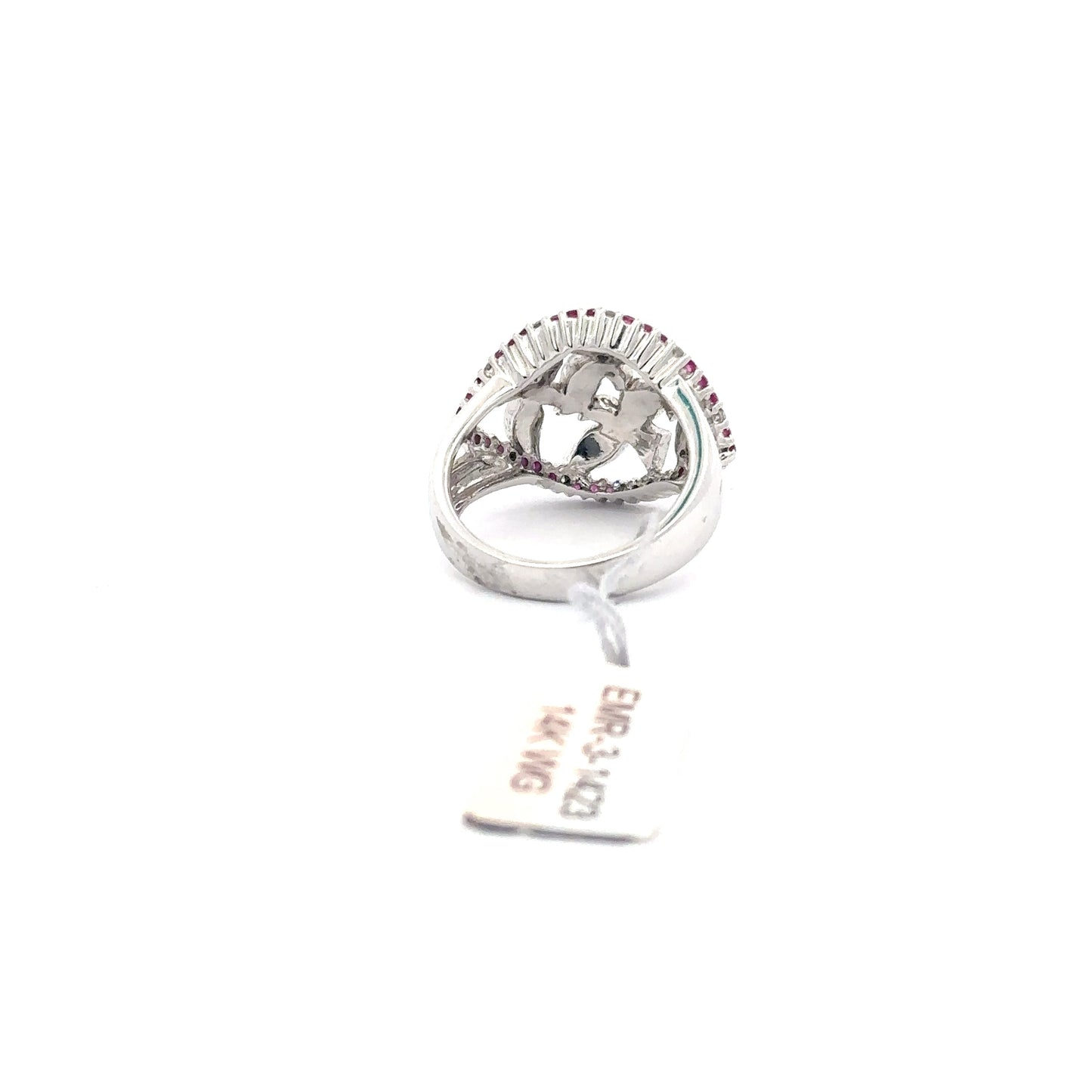14K White Gold Ring.