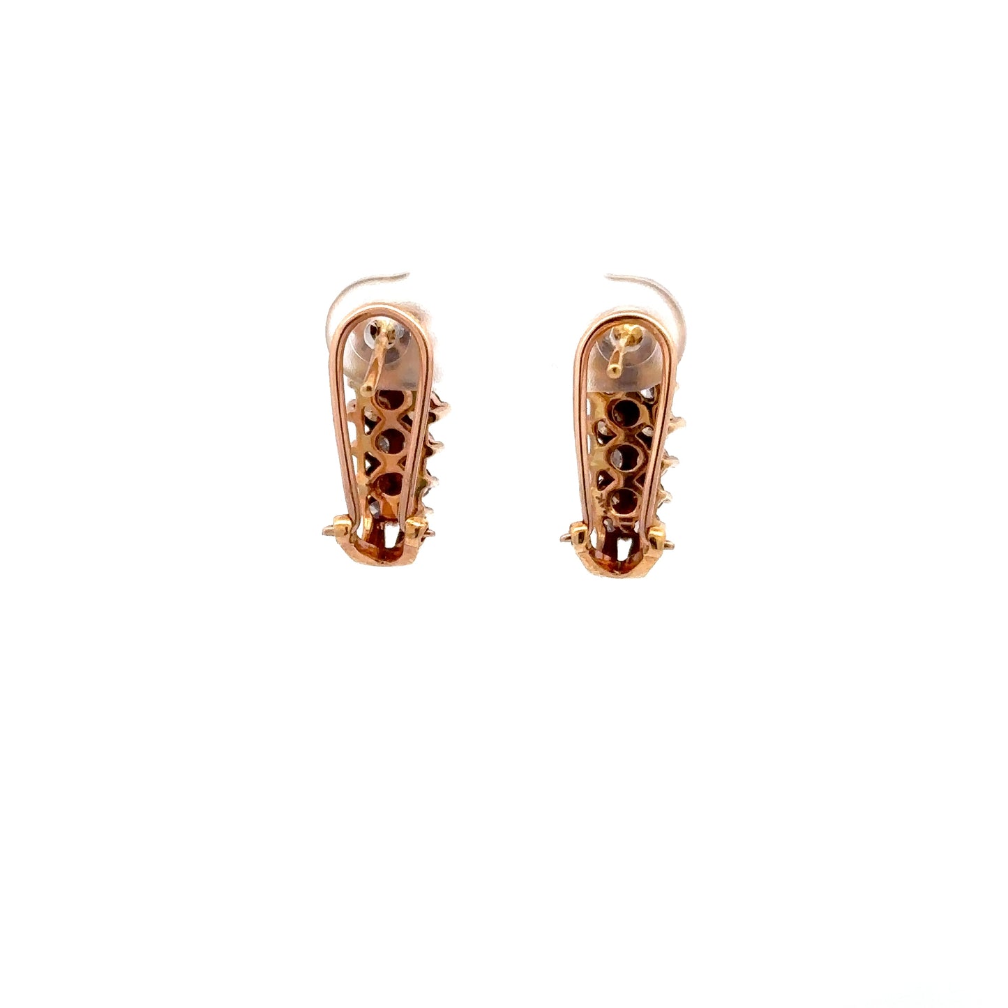 2.01 ctw Natural Chocolate Diamonds & Natural Diamonds Earrings | 14k Rose Gold