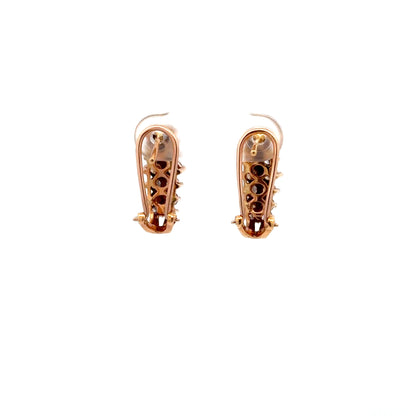 2.01 ctw Natural Chocolate Diamonds & Natural Diamonds Earrings | 14k Rose Gold