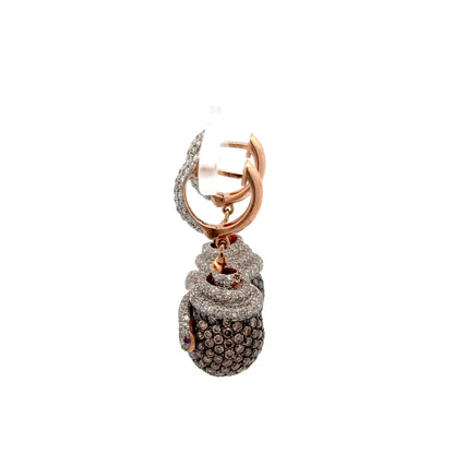 3.72 ct Natural Chocolate Diamonds | 1.94 ct Natural Diamonds | 14k Rose Gold.