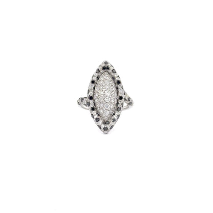 14K WHITE GOLD | 1.54 CT NATURAL DIAMOND | 0.42 BLACK DIAMOND