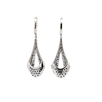 2.06 ct Natural Blue Diamonds | 1.44 ct Natural Diamonds | 14k White Gold.