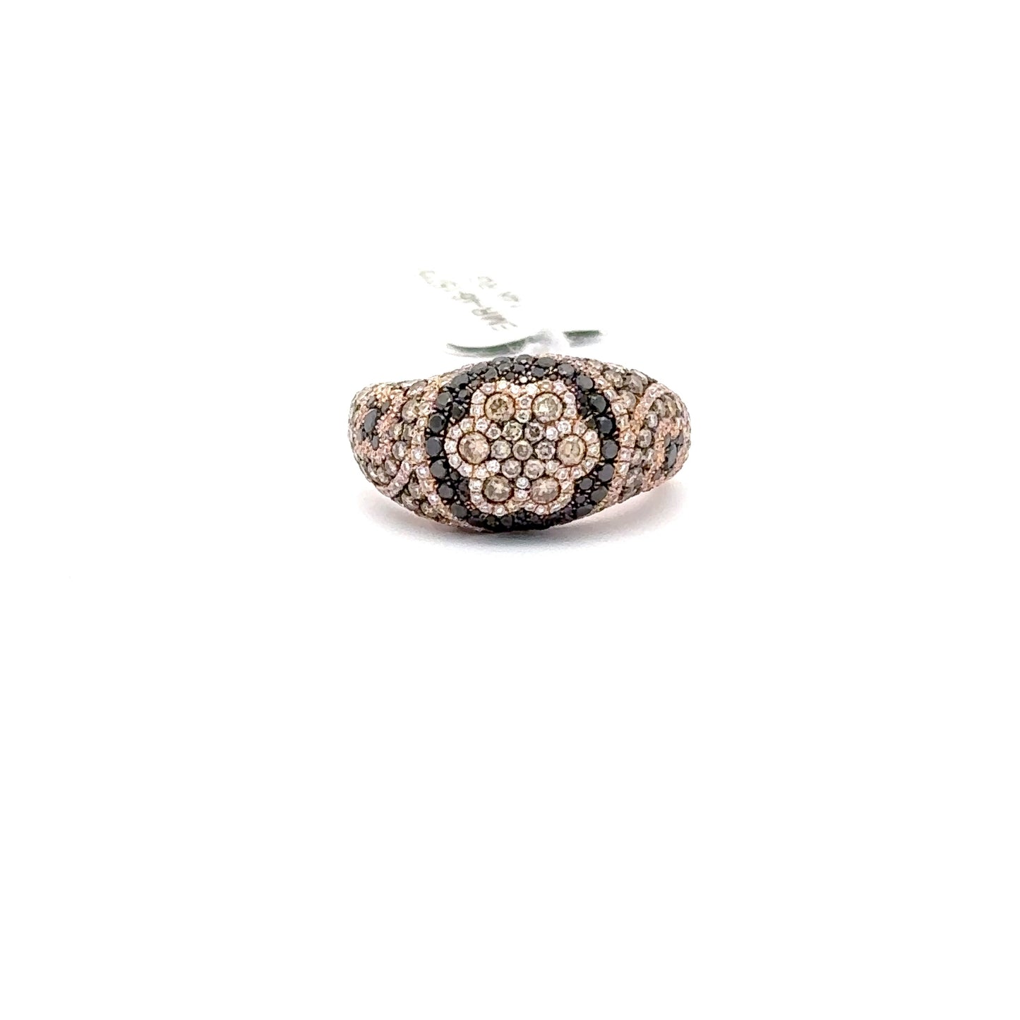 14K ROSE GOLD | 0.50 NATURAL DIAMONDS | 1.69 CT COLORED DIAMOND RING.