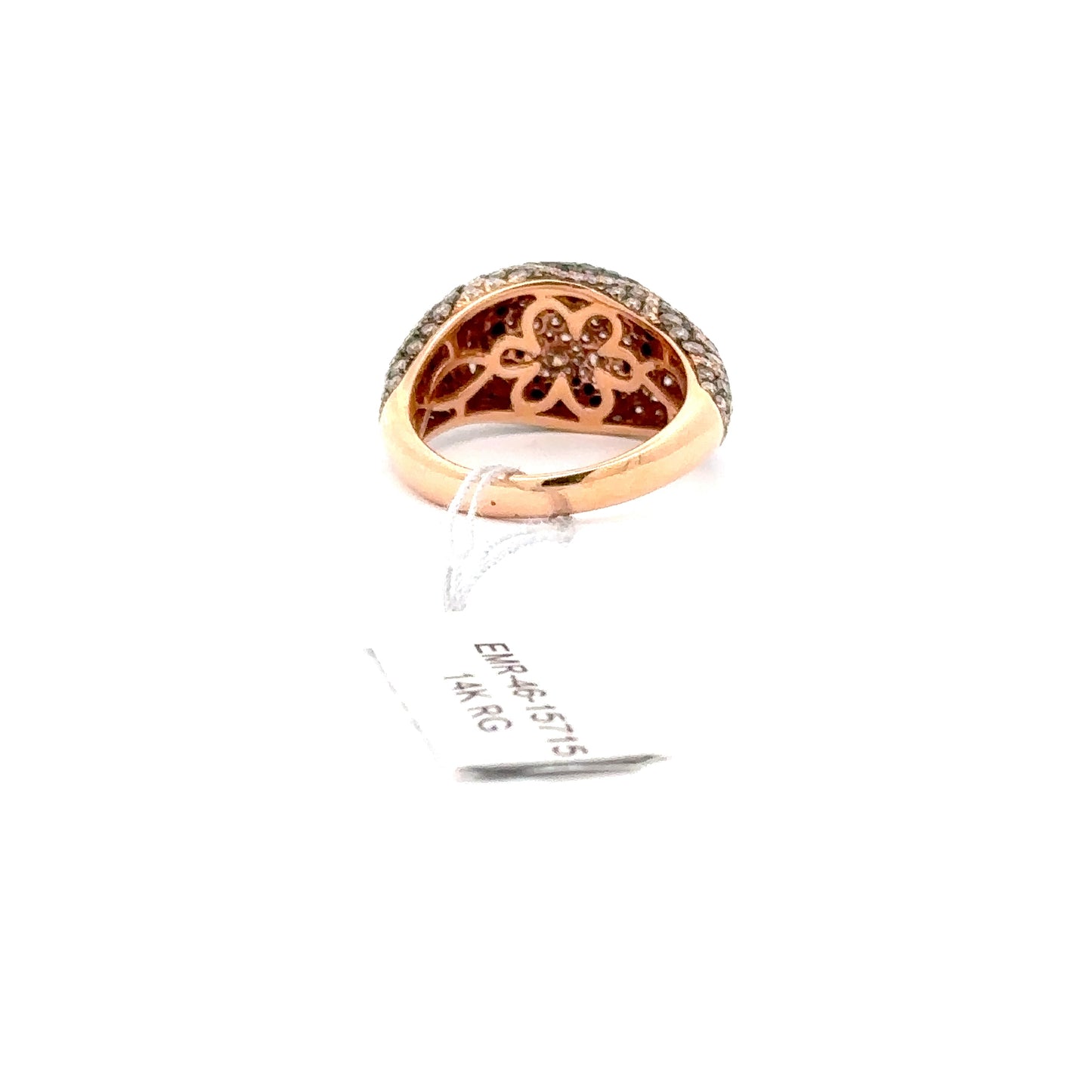 14K ROSE GOLD | 0.50 NATURAL DIAMONDS | 1.69 CT COLORED DIAMOND RING.