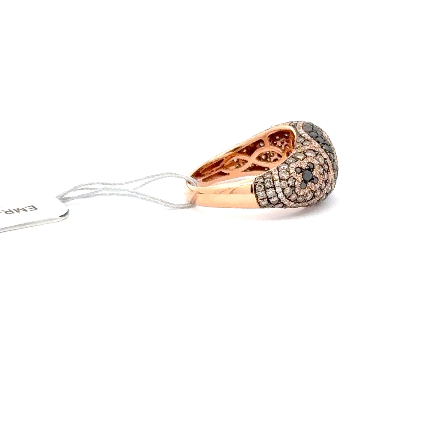 14K ROSE GOLD | 0.50 NATURAL DIAMONDS | 1.69 CT COLORED DIAMOND RING.