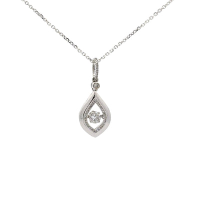 0.34 ctw Natural Diamonds Pendant | 14k White Gold.