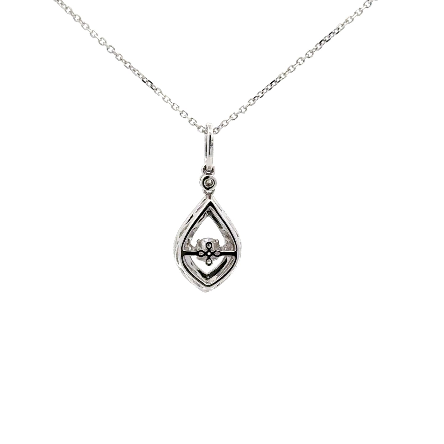 0.34 ctw Natural Diamonds Pendant | 14k White Gold.