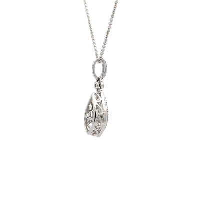 0.34 ctw Natural Diamonds Pendant | 14k White Gold.