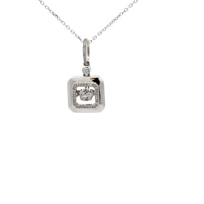 0.29 ctw Natural Diamonds Pendant | 14k White Gold.