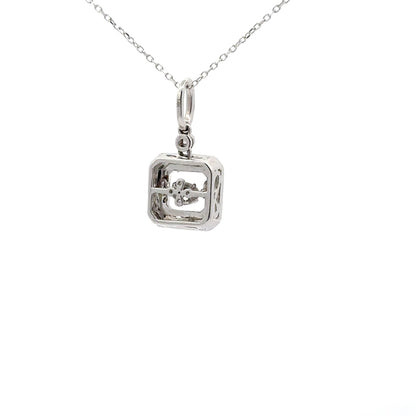 0.29 ctw Natural Diamonds Pendant | 14k White Gold.