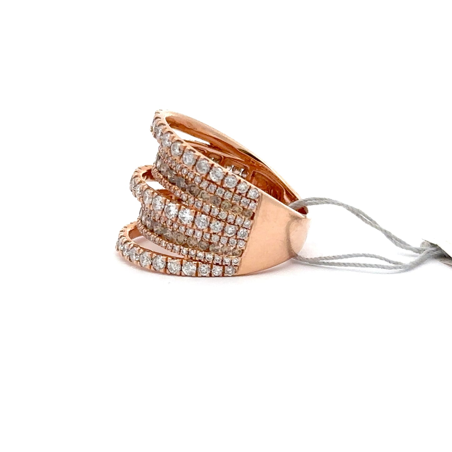 14K ROSE GOLD | 0.87 CT NATURAL CHOCOLATE DIAMONDS | 1.92 CT NATURAL DIAMONDS.