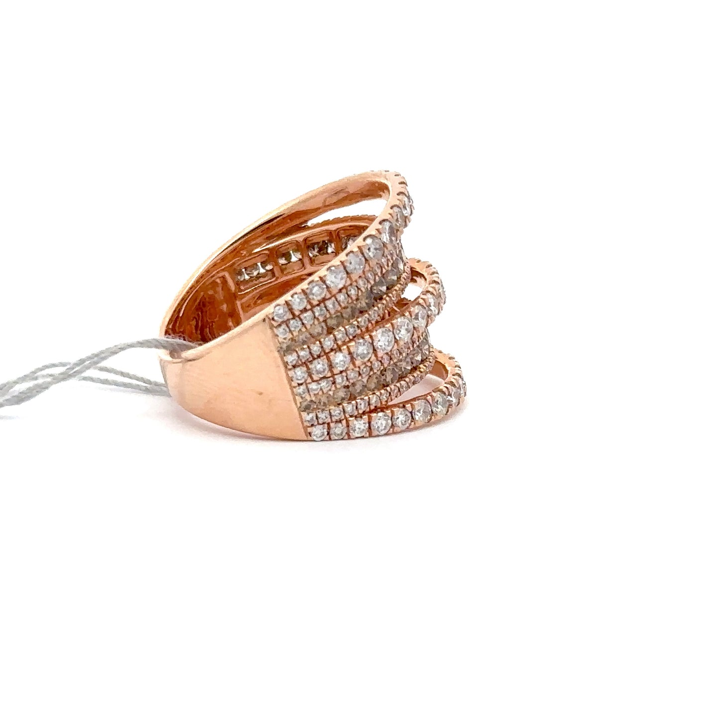 14K ROSE GOLD | 0.87 CT NATURAL CHOCOLATE DIAMONDS | 1.92 CT NATURAL DIAMONDS.