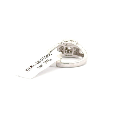 14K WHITE GOLD | 0.95 CTW NATURAL DIAMONDS RING.