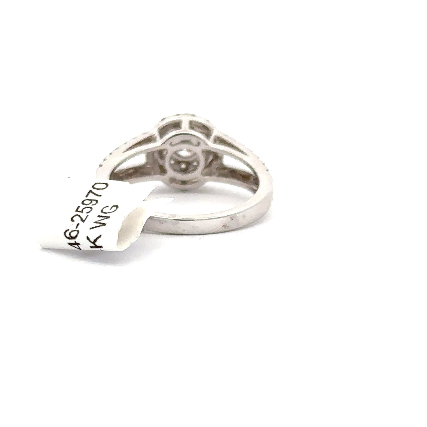 14K WHITE GOLD | 0.95 CTW NATURAL DIAMONDS RING.