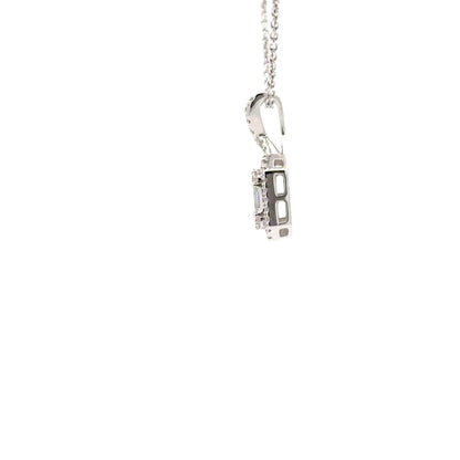 0.55 ctw Natural Diamonds Pendant | 14k White Gold.