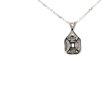 0.55 ctw Natural Diamonds Pendant | 14k White Gold.