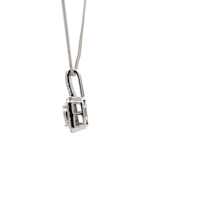 0.91 ctw Natural Diamonds Pendant | 14k White Gold.