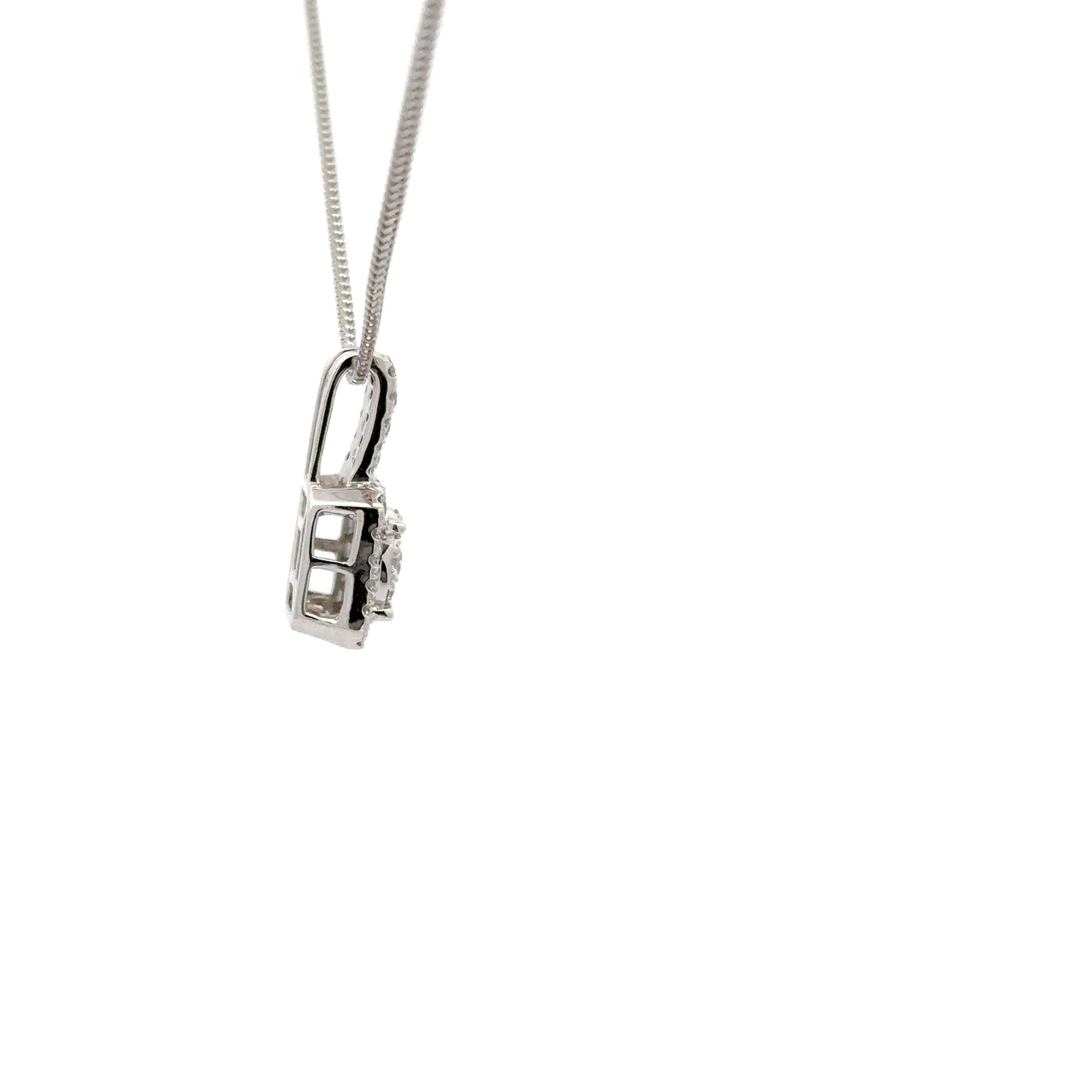 0.91 ctw Natural Diamonds Pendant | 14k White Gold.