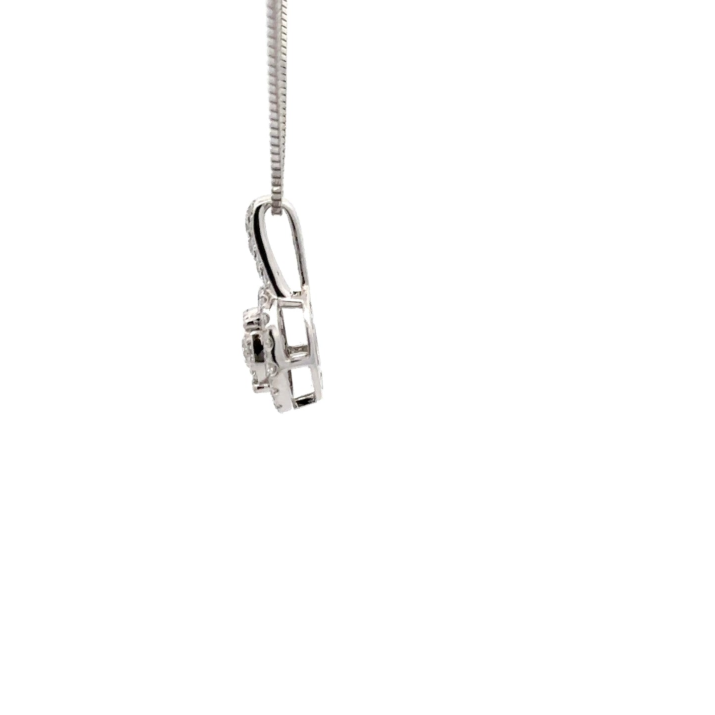 0.99 ctw Natural Diamonds Pendant | 14k White Gold.
