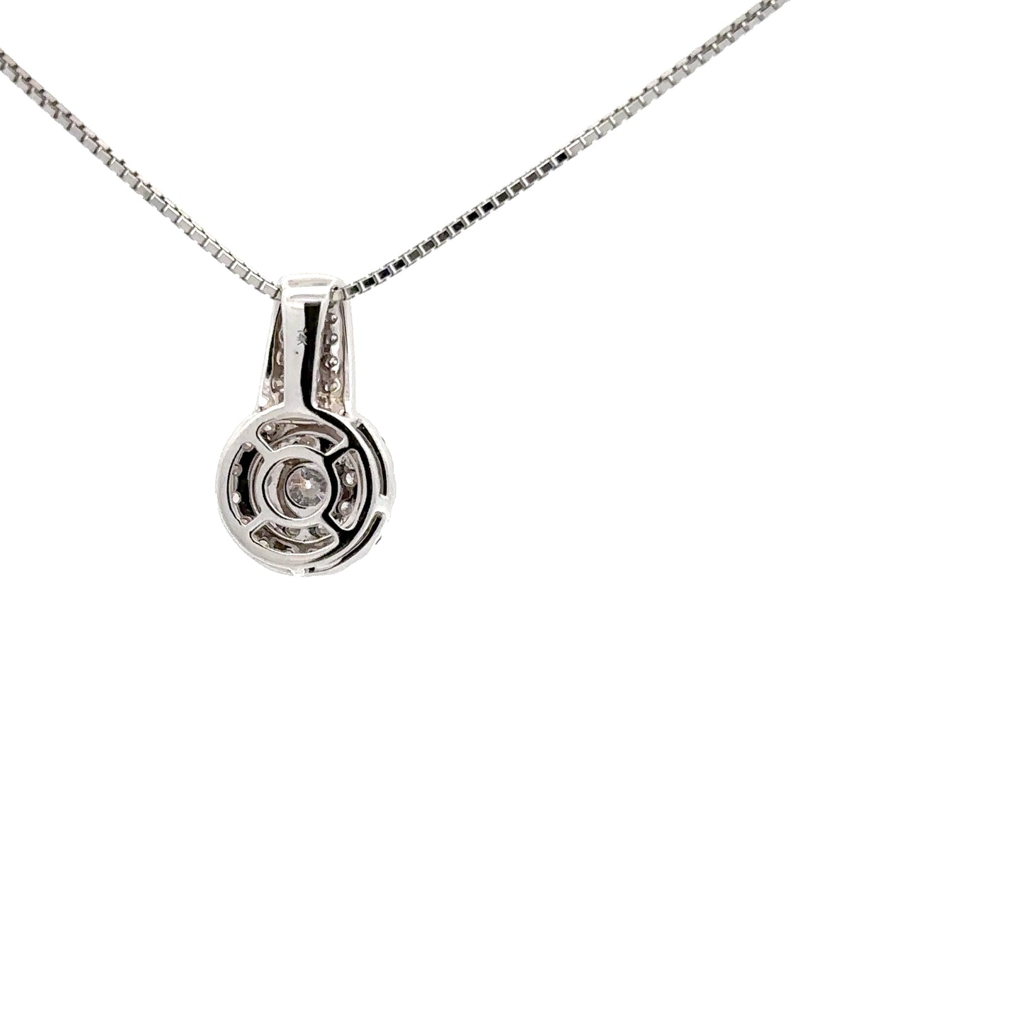 0.99 ctw Natural Diamonds Pendant | 14k White Gold.