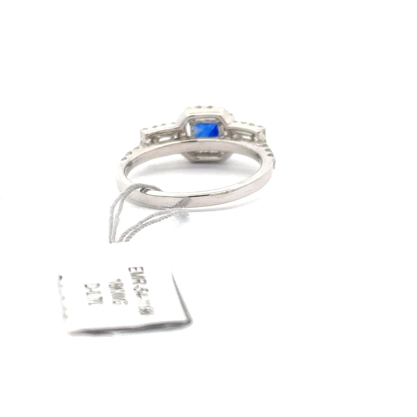 0.83 ct Royal Blue Sapphire Ring | 0.70 ct Natural Diamonds | 18k White Gold