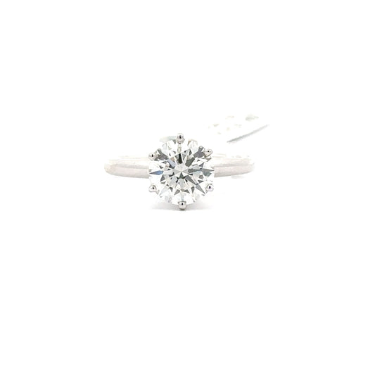 2.57ct F/VS Lab-Grown Round Diamond Ring | 18K WG