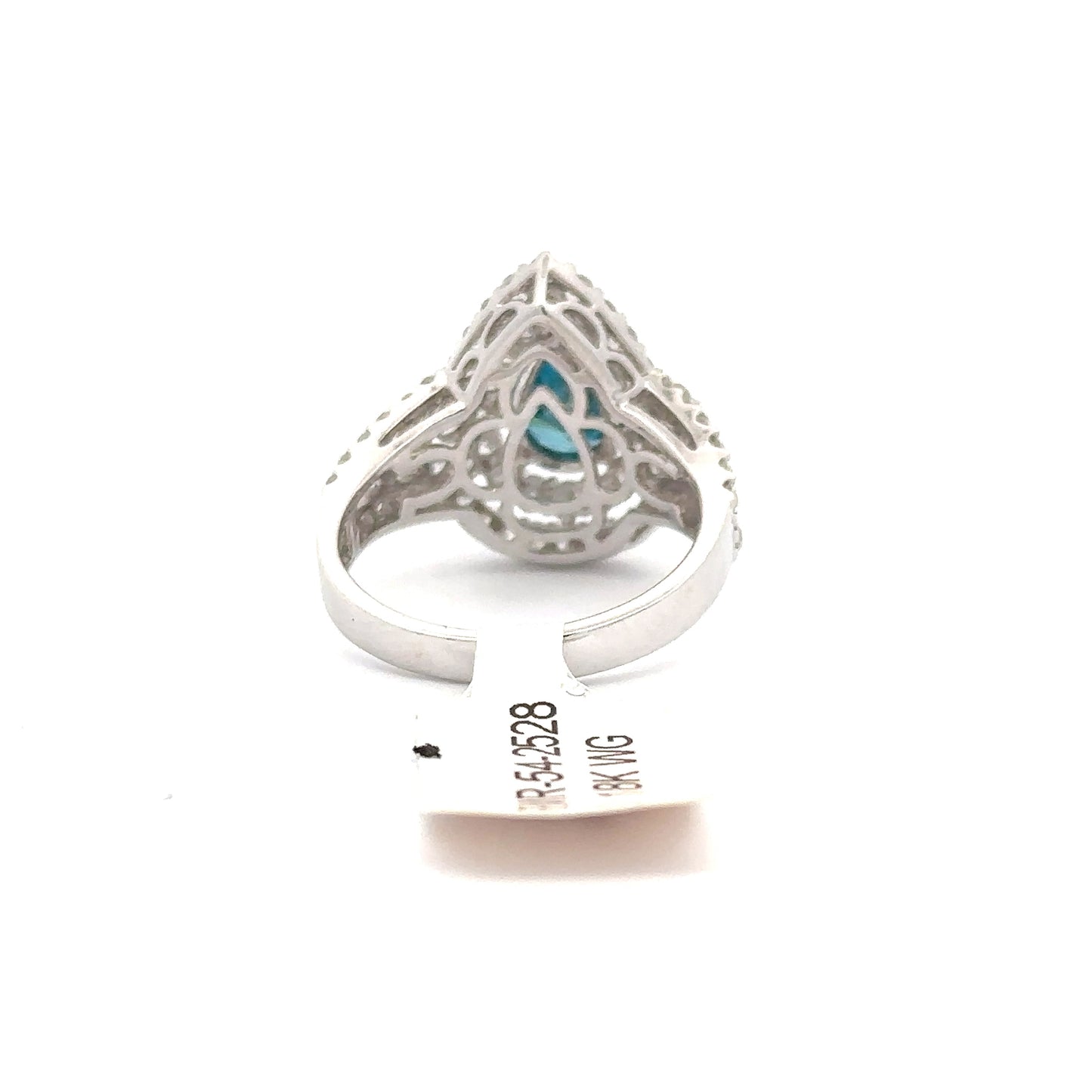 18K WHITE GOLD | 1.04 CT CENTERED NATURAL BLUE DIAMOND | 1.64 CT SIDE DIAMONDS.