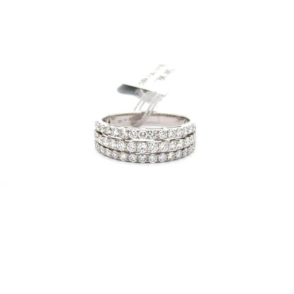 1.16 ctw Natural Diamond Ring | 18k White Gold