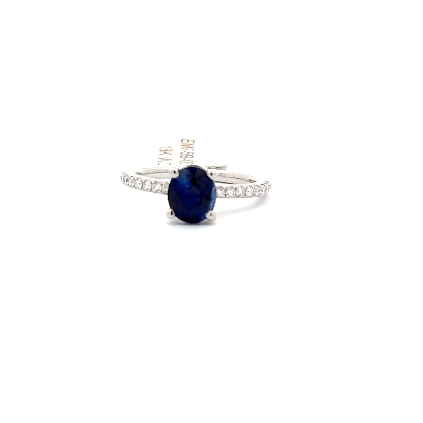Oval Blue Sapphire Solitaire Ring