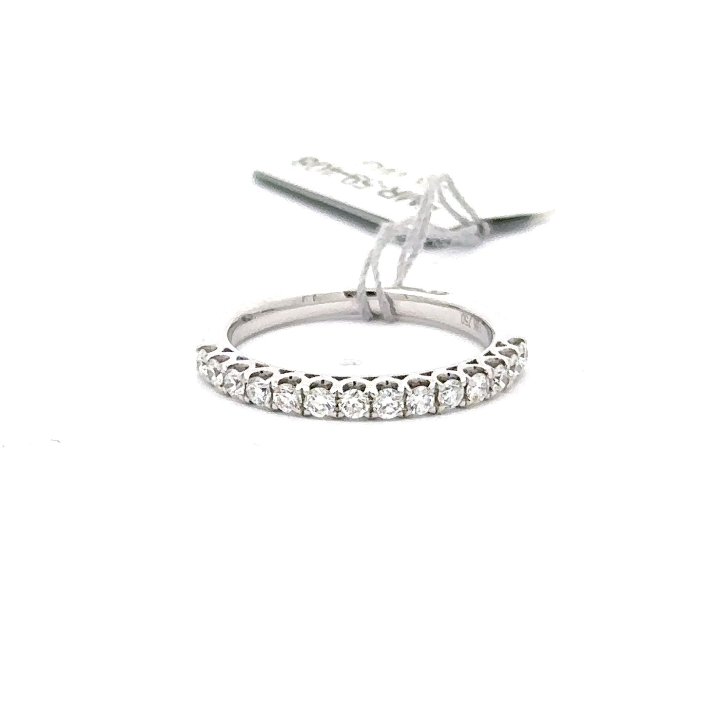 0.46ct Natural Diamond Half Eternity Band | 18K WG