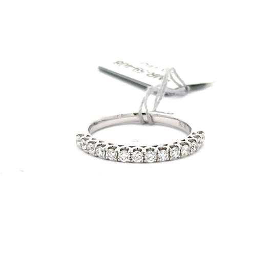 0.46ct Natural Diamond Half Eternity Band | 18K WG