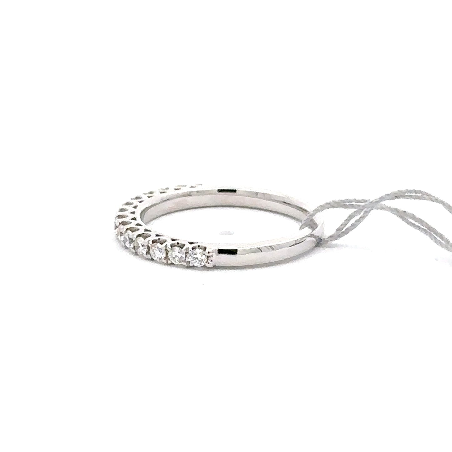 0.46ct Natural Diamond Half Eternity Band | 18K WG