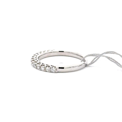 0.46ct Natural Diamond Half Eternity Band | 18K WG