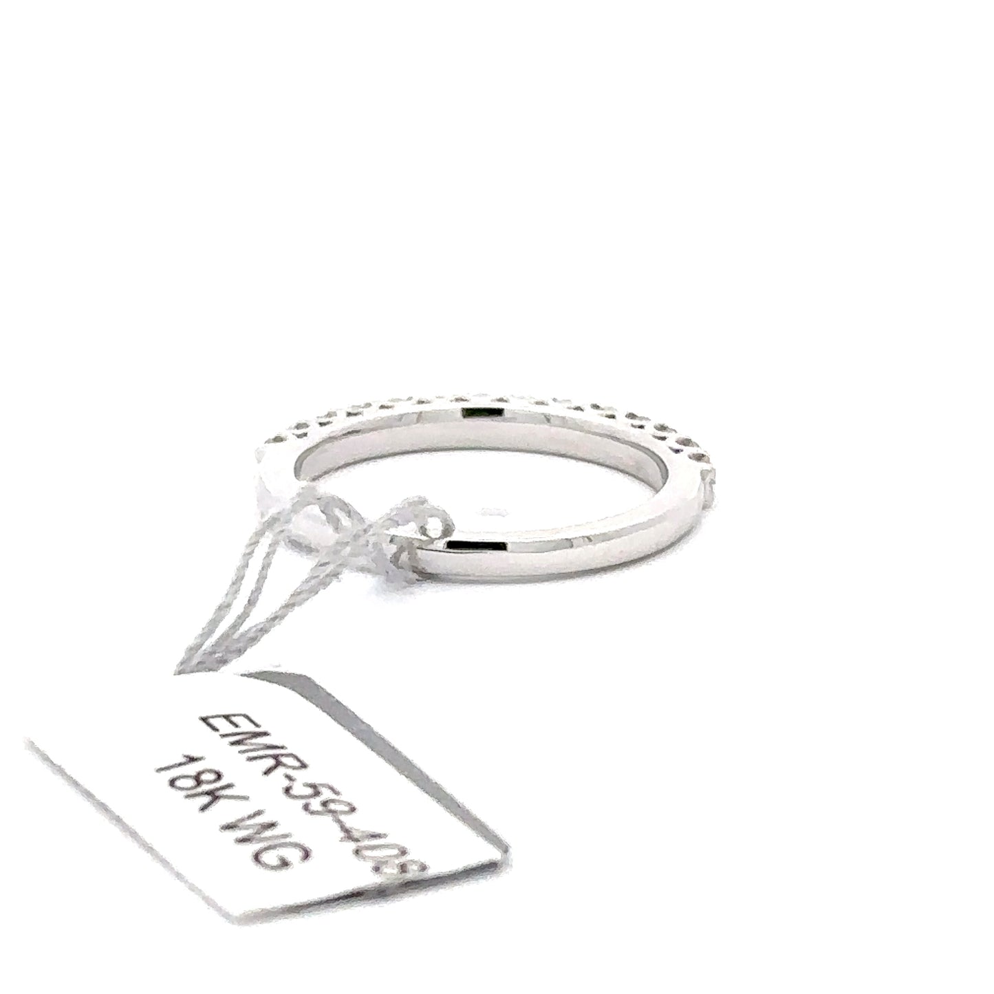 0.46ct Natural Diamond Half Eternity Band | 18K WG