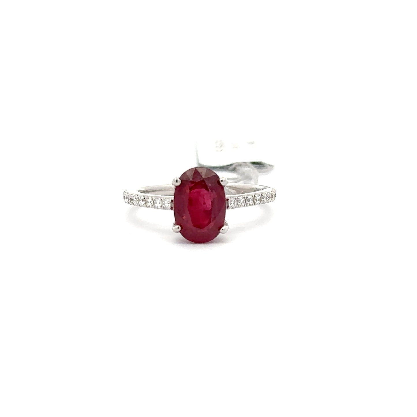 Oval Ruby Solitaire Ring