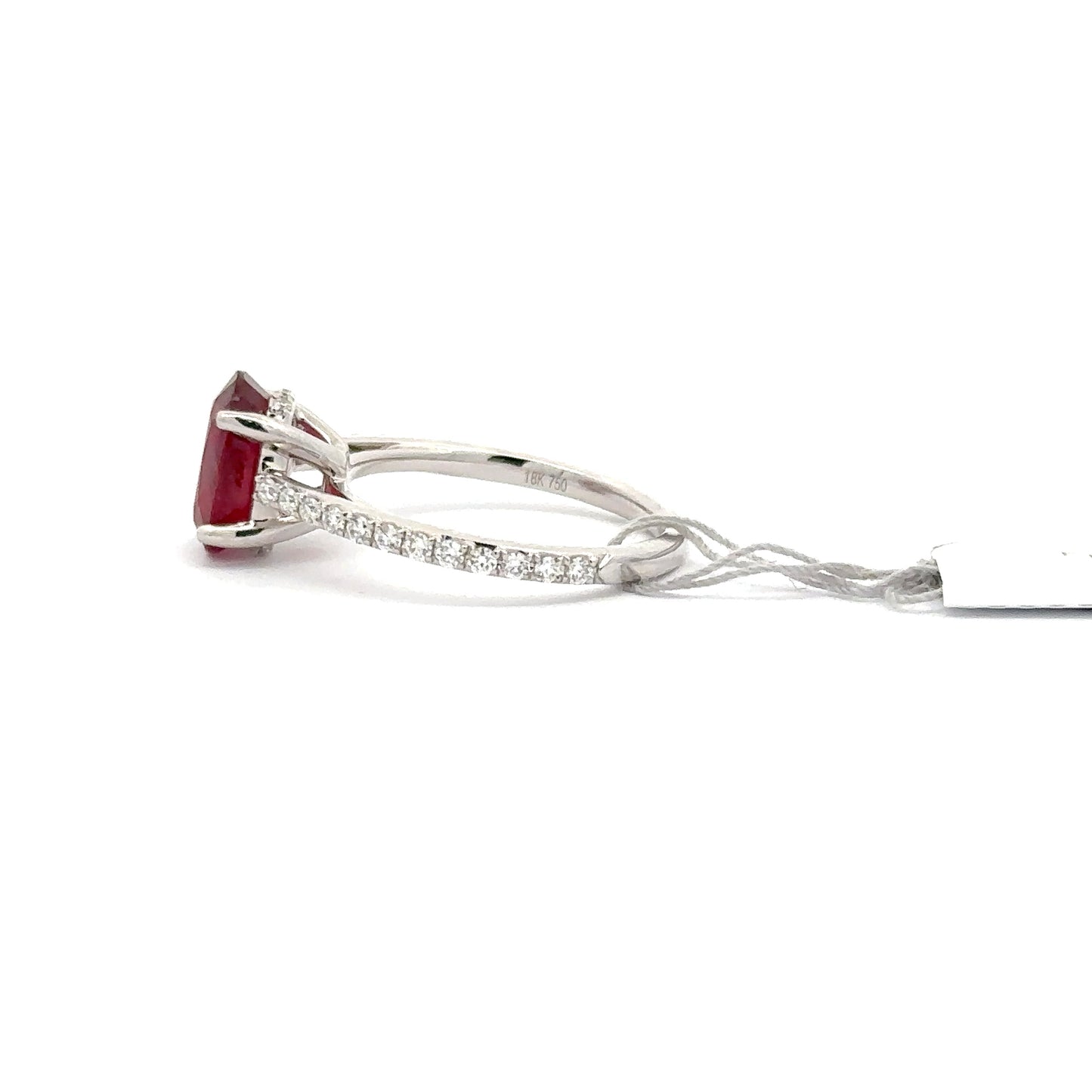 Oval Ruby Solitaire Ring