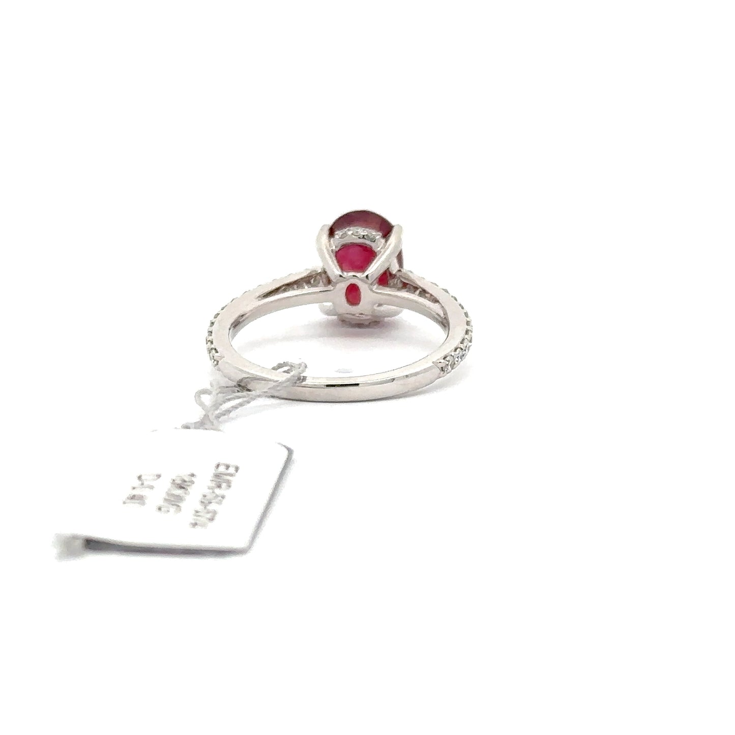 Oval Ruby Solitaire Ring