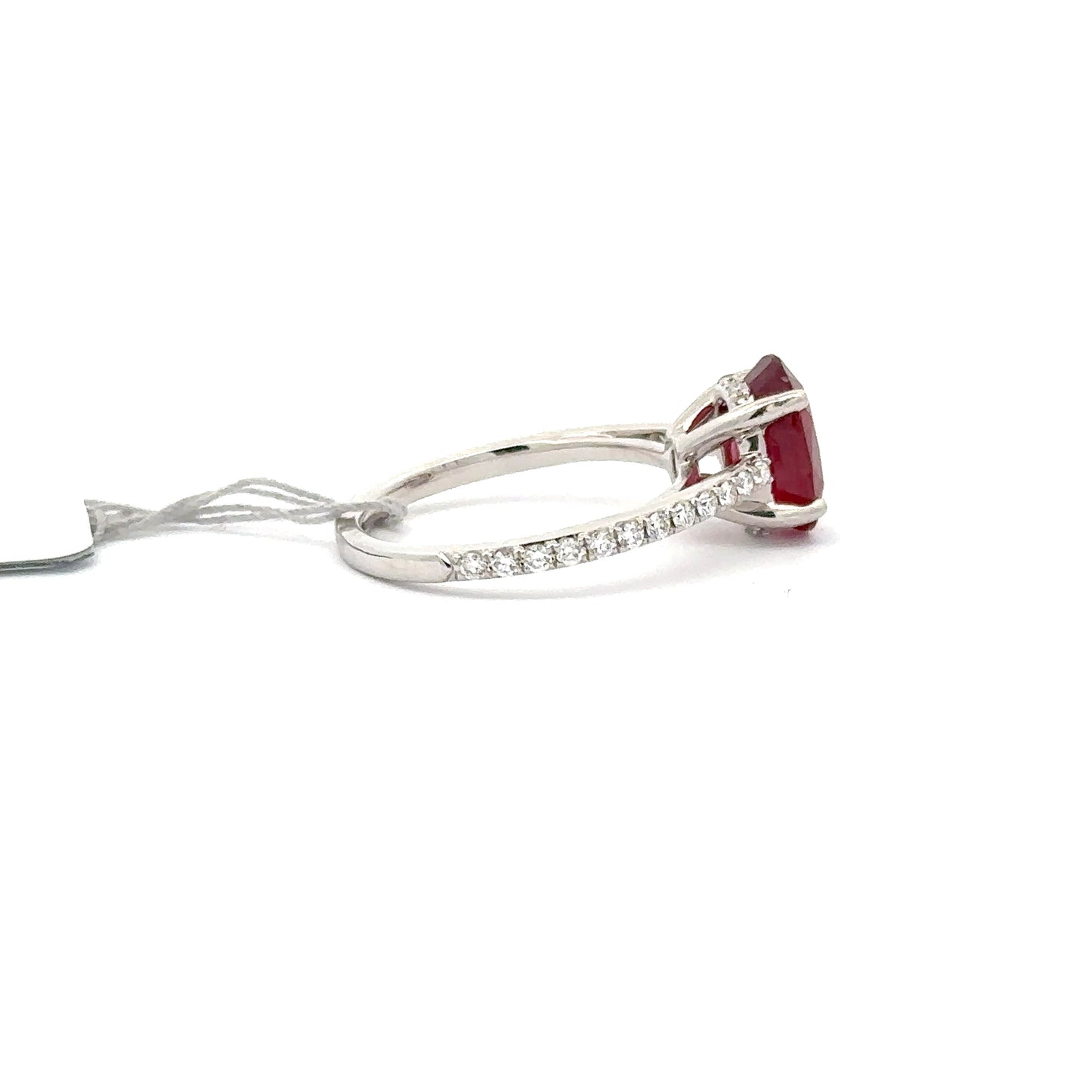 Oval Ruby Solitaire Ring