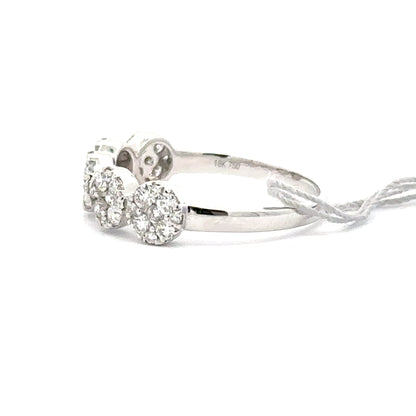 18K White Gold Ring.