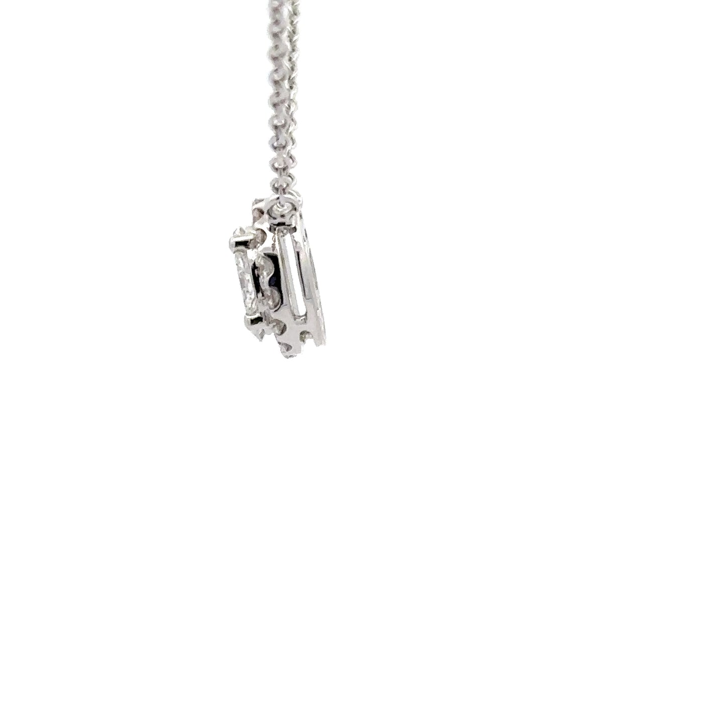 1.21 ctw Natural Diamonds Necklace | 18k White Gold.
