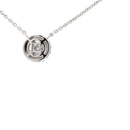 1.21 ctw Natural Diamonds Necklace | 18k White Gold.