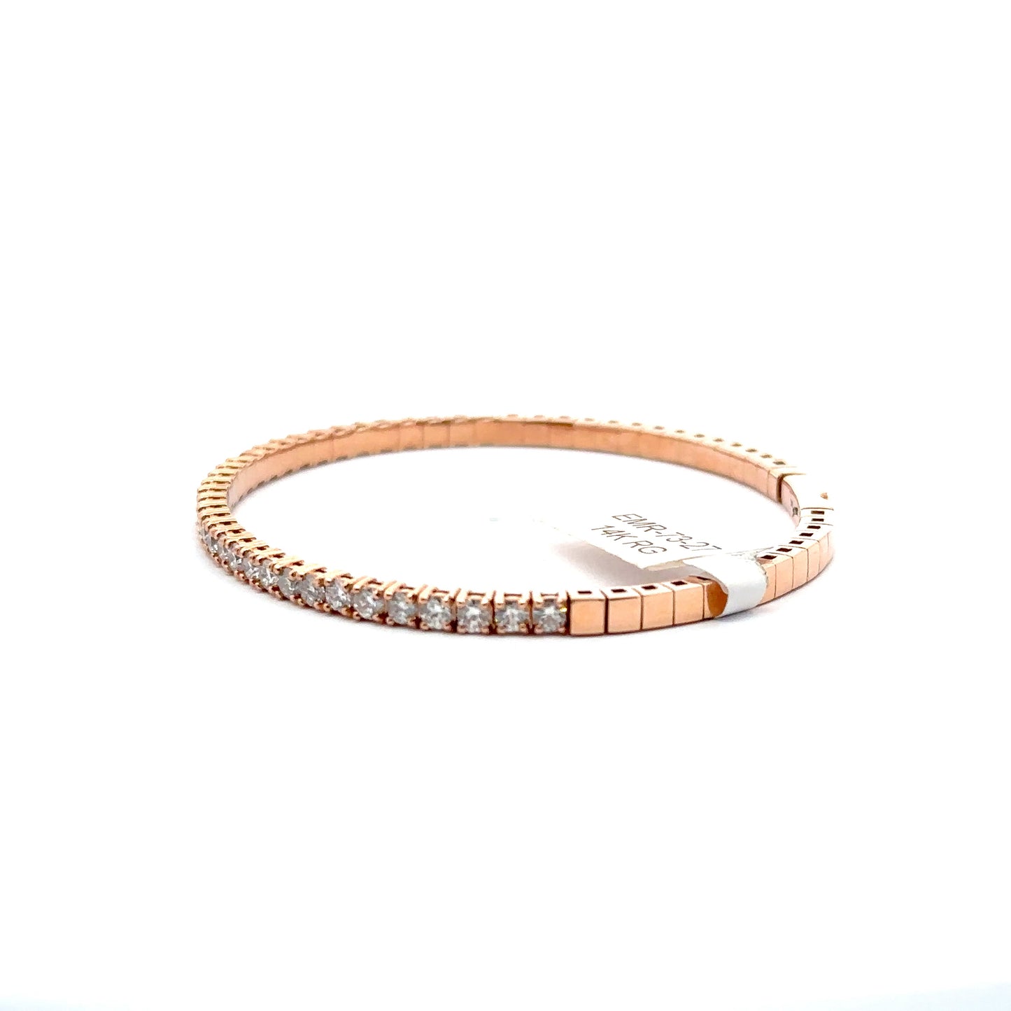 2.41 ctw Flexible Bangle | 14k Rose Gold.