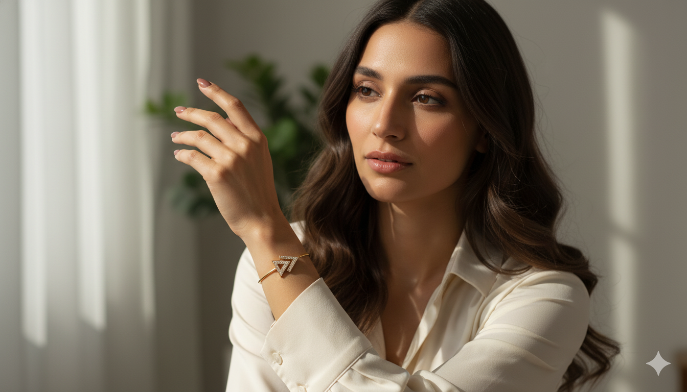 0.20 ctw Lab Grown Diamond | Designer Bangle.