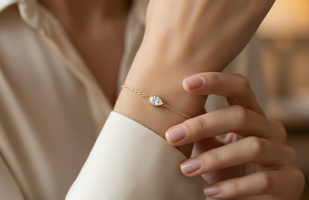 1.00 ctw Pear Shape Lab Grown Diamond | Loose Bracelet