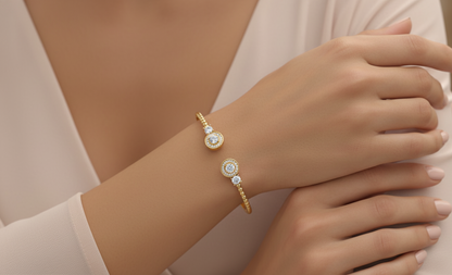 1.10 ctw Lab-Grown Diamonds | Designer Bangle.