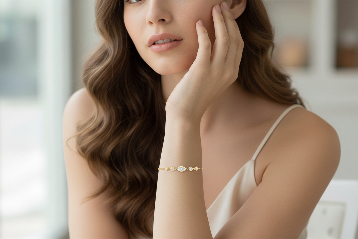 1.00 ctw Lab-Grown Diamonds | Designer Bracelet