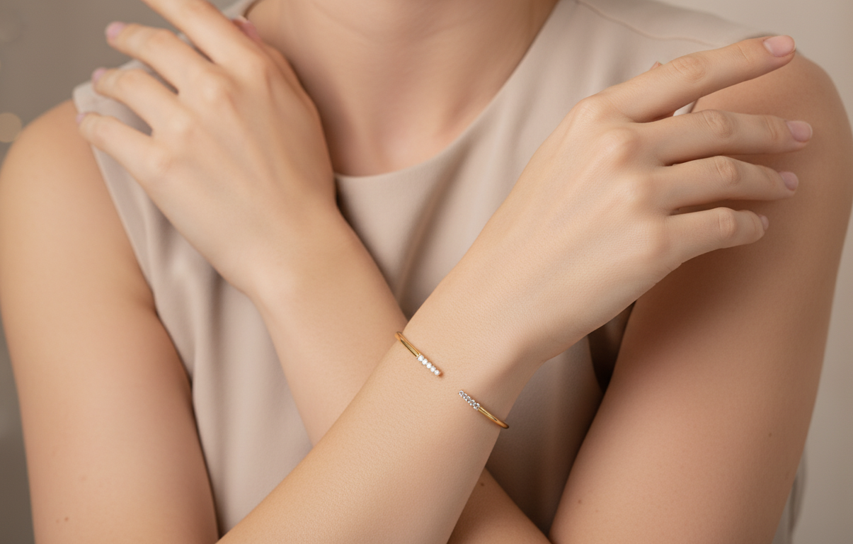 0.25 ctw Lab Grown Diamonds | Designer Bangle.